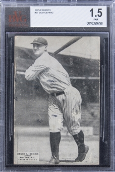 1925 Exhibits Lou Gehrig Rookie Card – BVG FR 1.5